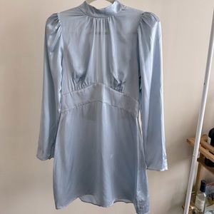 Reformation Blue Silk Mini Dress